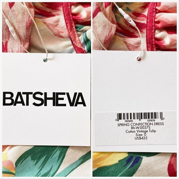 Batsheva Spring Confection Dress in‎ Vintage Tulip, size 0, New with tag - Picture 3 of 16